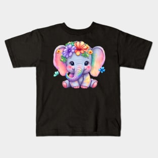 Baby elephant, cute baby elephant, cartoon elephant Kids T-Shirt